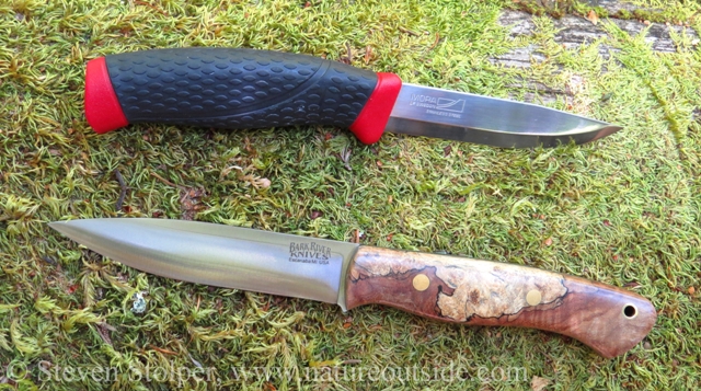 mora craftline knife and bark river aurora knife