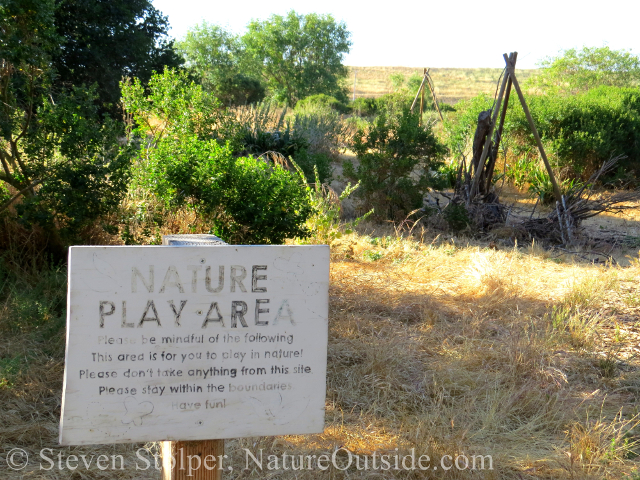 nature play area sign