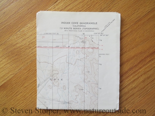 Folded USGS Topo Map