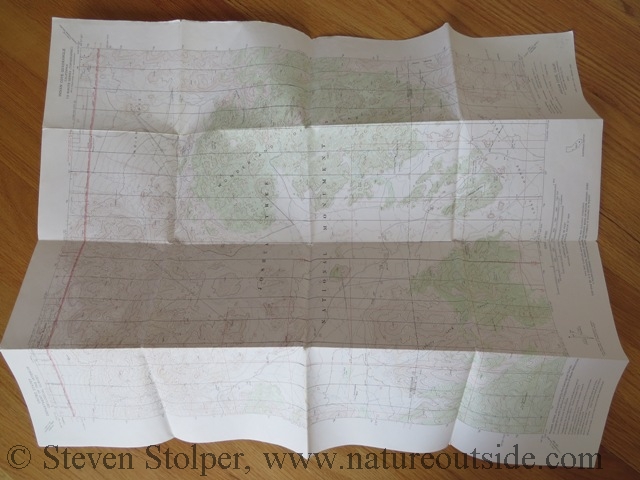 USGS Topo Map folded