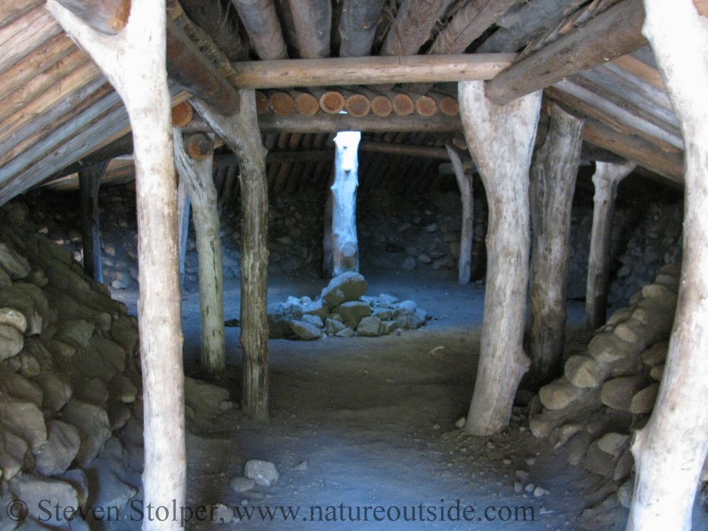 Inside sweat lodge entrance