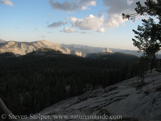 The back side of Half Dome in the distance