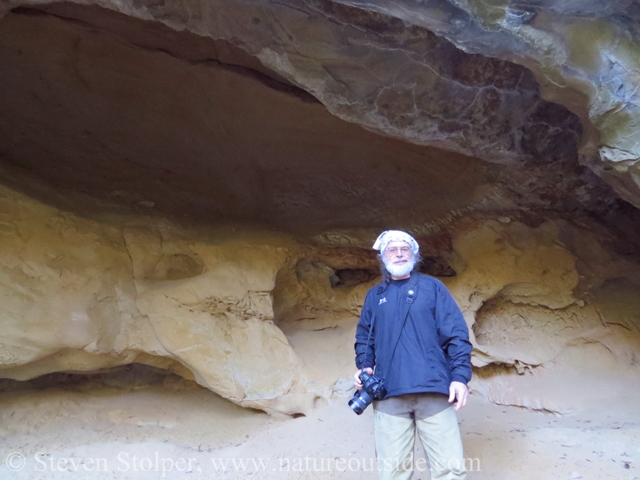 Kurt in front of the bottom cave