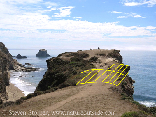 Arch Rock from my last visit.  I have annotated the area that collapsed.