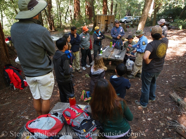 students learn to make fire