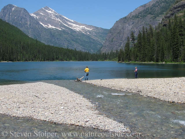 Beautiful lakes tantalize fishermen, Glacier National Park