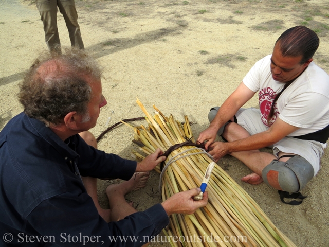 The fid is a useful tool for feeding the vine under itself. It is made from the leg bone of a deer.