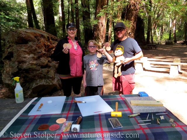 Adventure Monkey assists my leather making workshop in Big Basin State Park