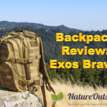 Exos-Gear Bravo Backpack on rock