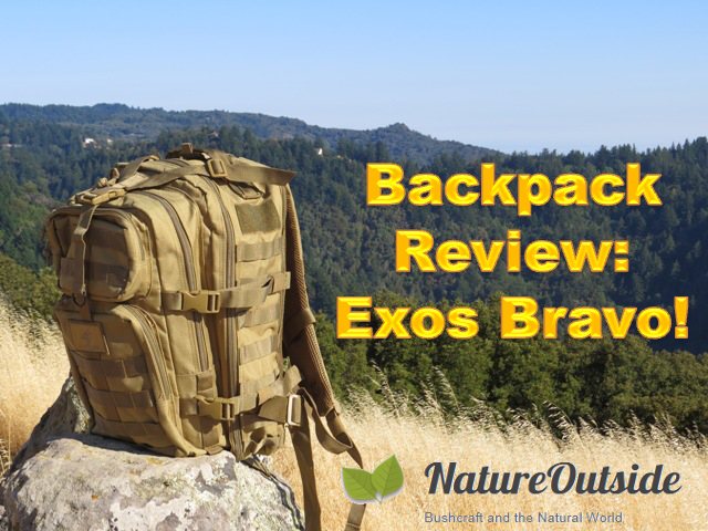 Exos-Gear Bravo Backpack on rock