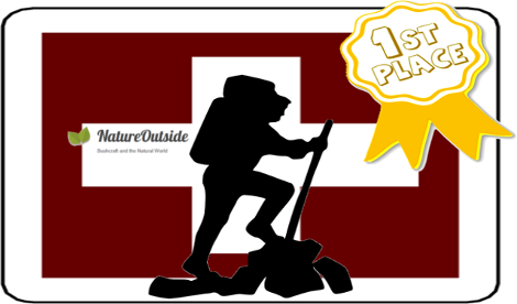 hiker and medal