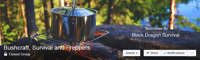 bushcraft survival and preppers facebook group header