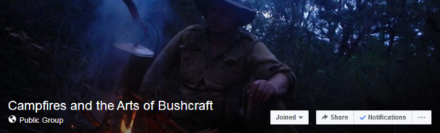 campfires and the arts of bushcraft facebook group header