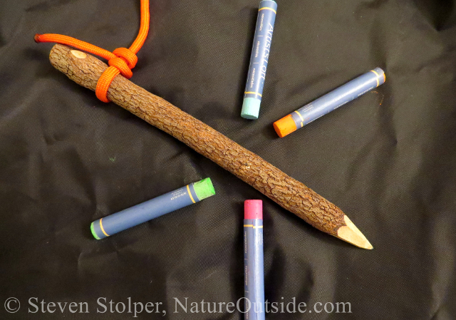 twig pencil with crayons