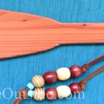cedar ceremonial canoe paddle with beads