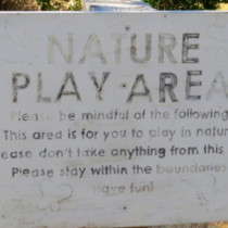 nature play area sign