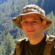 hiker overlooking river