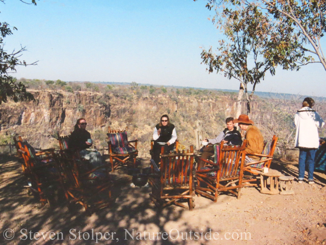 visitors to Songwe Point village, Zambia