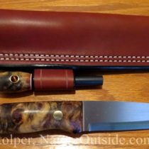 woodlore style bushcraft knife and sheath