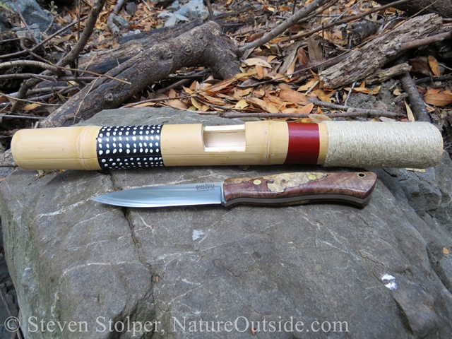 clapper stick and bushcraft knife