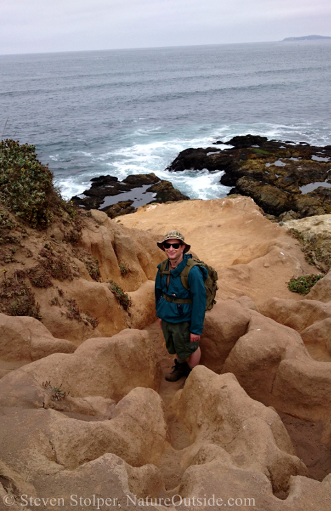 hiker at tomales point