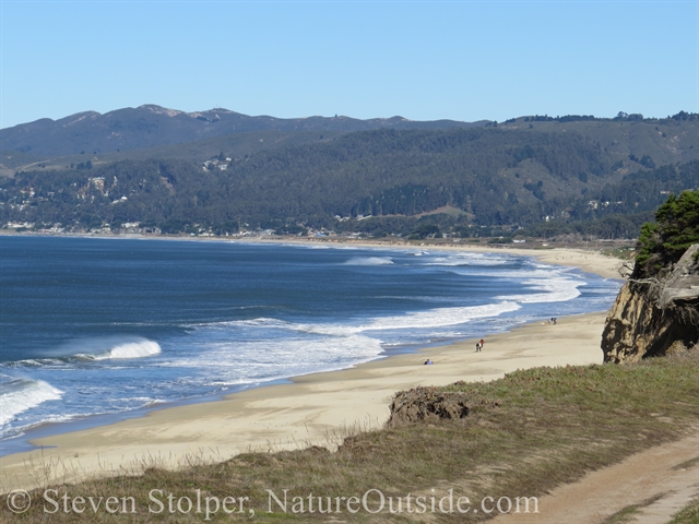 cliffs and beach along Pacific Ocean