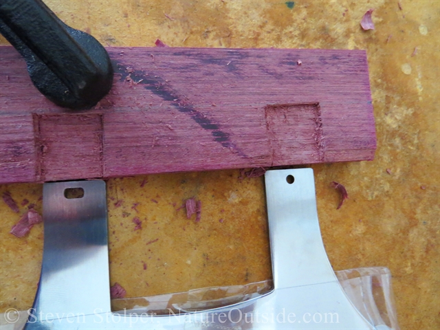 knife scale with mortise