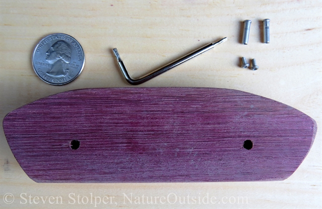 ulu handle, bolts, and wrench