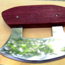ulu with purple wood handle