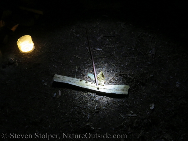 Hand drill - Elderberry spindle with California buckeye hearth board