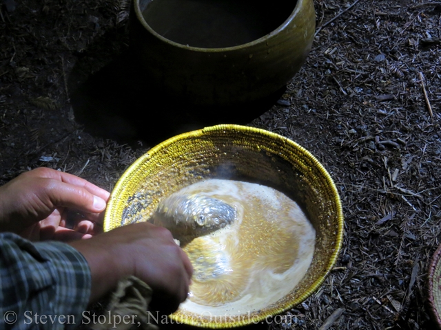 stirring hot rocks