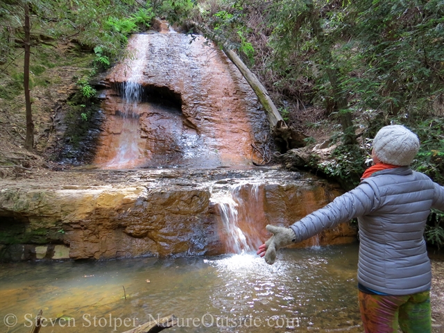 Rejoicing at the base of Golden Falls