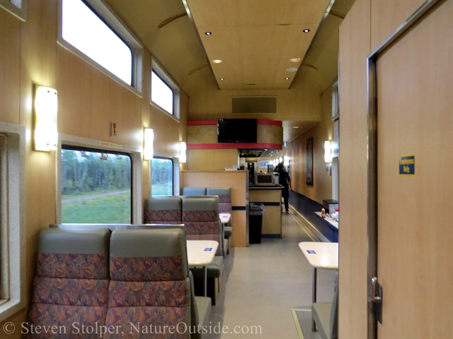 interior of dining car