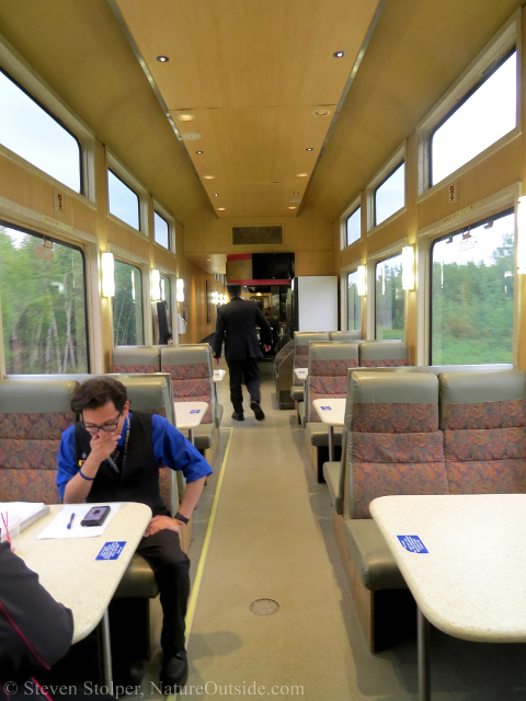 interior of dining car