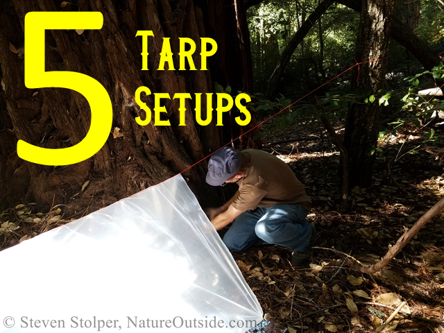 person setting up tarp