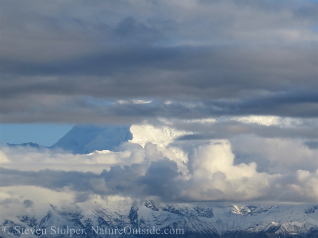 mt. denali with clouds