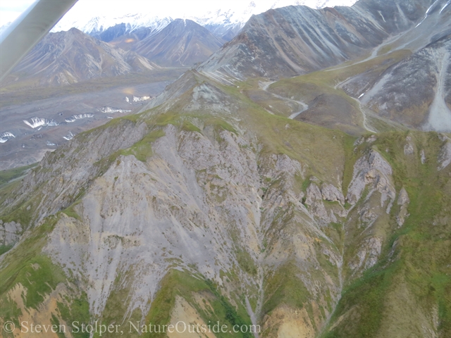 glaciers covered in dirt