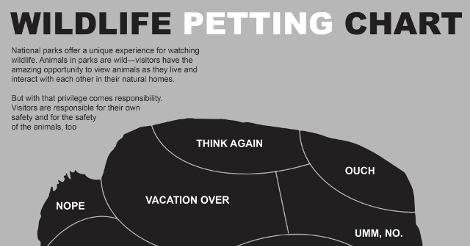wildlife petting chart by NPS