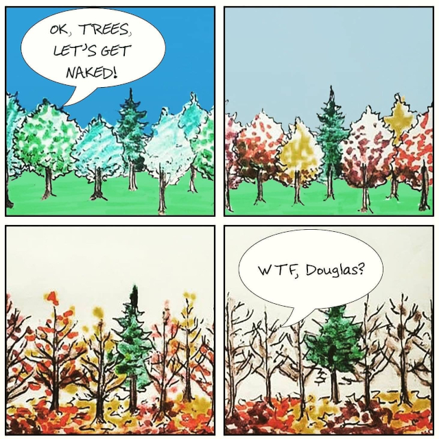 Naked trees cartoon
