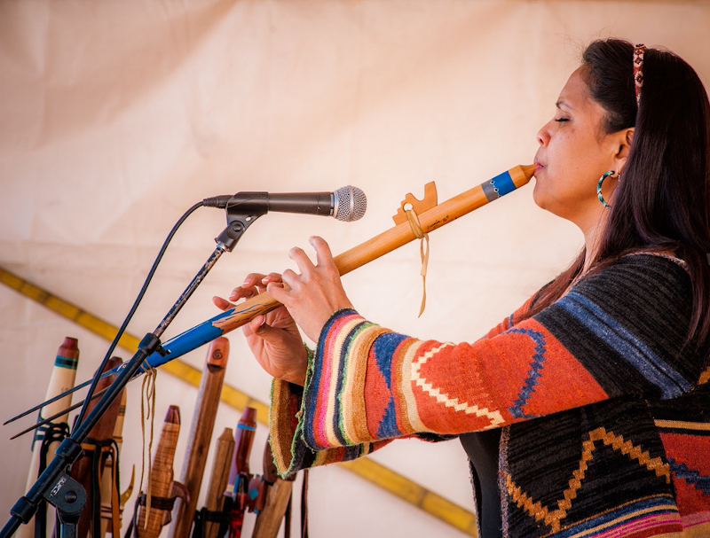 Musician Rona Yellowrobe performs at the American Indian Arts Fest in 2013 (NPS)