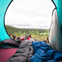 inside of tent