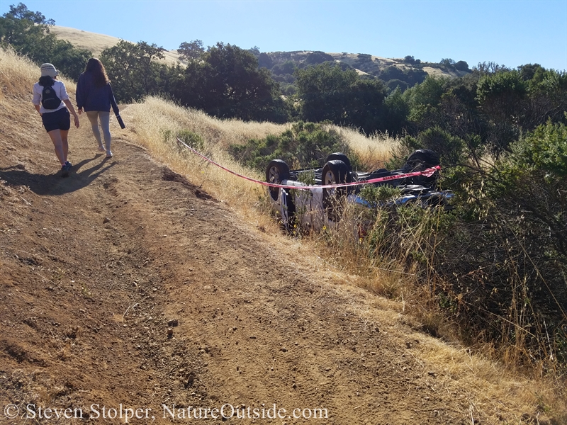 trail with truck below